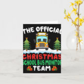 Xmas School Bus Monitor Team School Bus Monitor  Kaart (Gele Bloem)