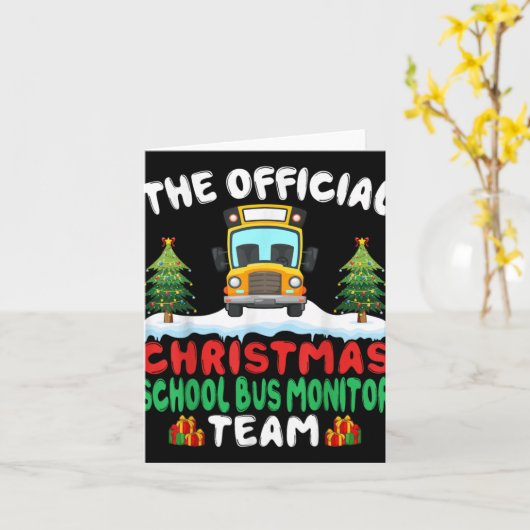 Xmas School Bus Monitor Team School Bus Monitor  Kaart (Gele Bloem)