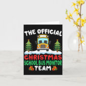 Xmas School Bus Monitor Team - School Bus Monitor  Kaart (Gele Bloem)