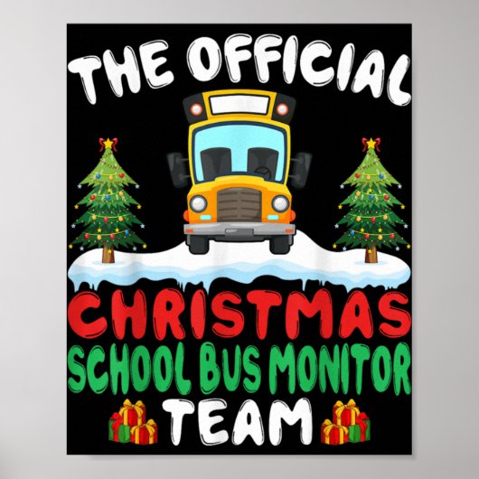 Xmas School Bus Monitor Team School Bus Monitor  Poster (Voorkant)