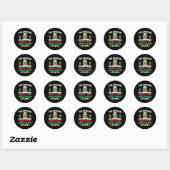 Xmas School Bus Monitor Team School Bus Monitor  Ronde Sticker (Vel)