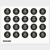 Xmas School Bus Monitor Team - School Bus Monitor Ronde Sticker (Vel)