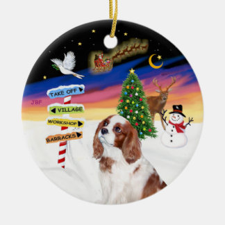 Xmas Signs - Blenheim Cavalier King Charles (A2) Keramisch Ornament