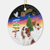 Xmas Signs - Blenheim Cavalier King Charles (A2) Keramisch Ornament (Links)