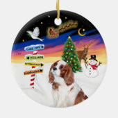 Xmas Signs - Blenheim Cavalier King Charles (A2) Keramisch Ornament (Achterkant)