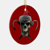 Xmas Skull Keramisch Ornament (Rechts)