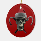 Xmas Skull Keramisch Ornament (Links)