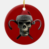 Xmas Skull Keramisch Ornament (Achterkant)