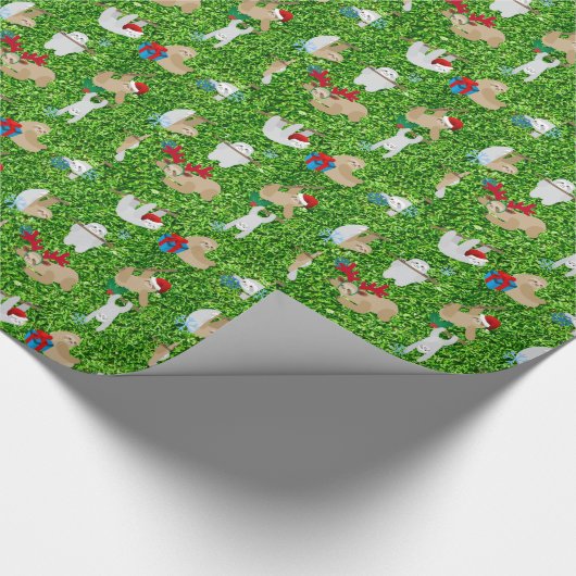 xmas sloth cadeaupapier (Hoek)