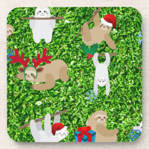 xmas sloth drankjes onderzetter