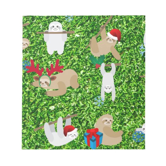 xmas sloth notitieblok (Voorkant)