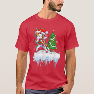 XMas Sneeuwwinter kerstfeestvieren Unicorn Da T-shirt