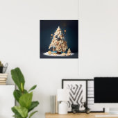 Xmas Snoep Cake Kerstboom Poster (Thuiskantoor)
