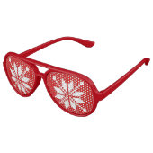 Xmas Snowflake-kerstpatroon Aviator Zonnebril (Gekanteld)