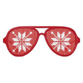 Xmas Snowflake-kerstpatroon Aviator Zonnebril (Voorkant)