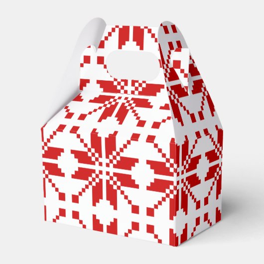 Xmas Snowflake-kerstpatroon Bedankdoosjes (Voorkant Zijde)