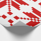 Xmas Snowflake-kerstpatroon Cadeaupapier (Hoek)
