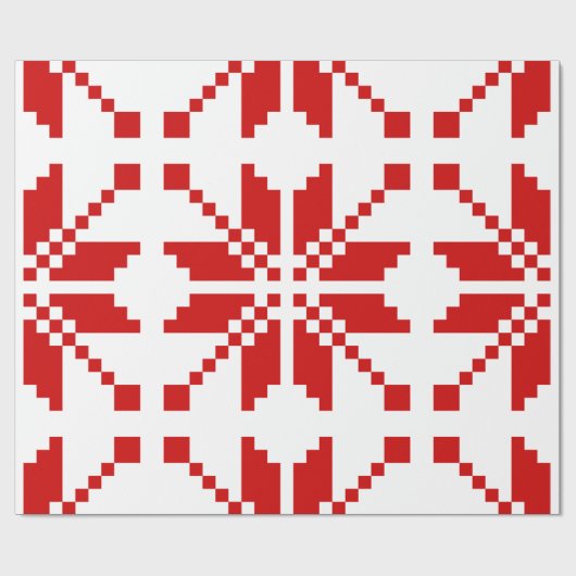 Xmas Snowflake-kerstpatroon Cadeaupapier (Vlak)