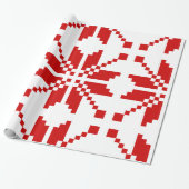 Xmas Snowflake-kerstpatroon Cadeaupapier (Uitgerold)