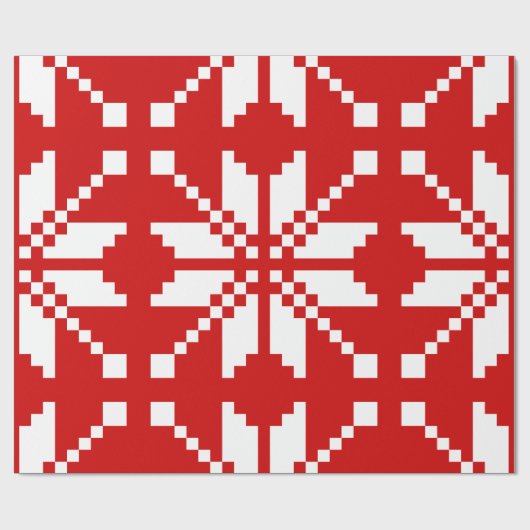 Xmas Snowflake-kerstpatroon Cadeaupapier (Vlak)