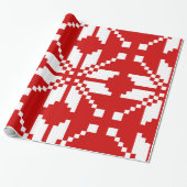 Xmas Snowflake-kerstpatroon Cadeaupapier (Uitgerold)