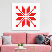 Xmas Snowflake-kerstpatroon Canvas Afdruk (Insitu (Woonkamer))