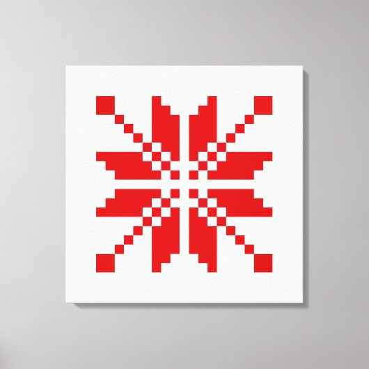 Xmas Snowflake-kerstpatroon Canvas Afdruk (Voorkant)