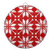 Xmas Snowflake-kerstpatroon Dartbord (Voorkant)