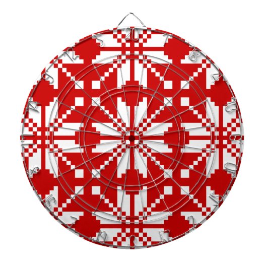 Xmas Snowflake-kerstpatroon Dartbord (Voorkant)