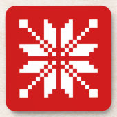 Xmas Snowflake-kerstpatroon Drankjes Onderzetter (Voorkant)