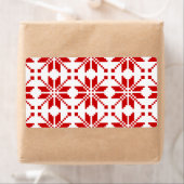 Xmas Snowflake-kerstpatroon Etiket (Insitu)