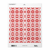 Xmas Snowflake-kerstpatroon Etiket (Full Sheet)