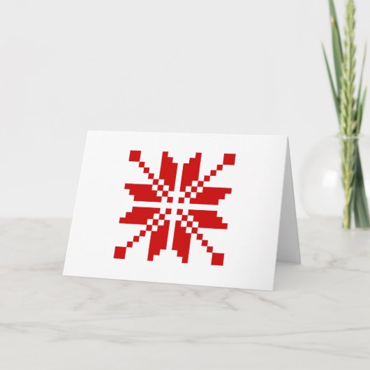 Xmas Snowflake-kerstpatroon Feestdagen Kaart (Voorkant)