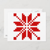 Xmas Snowflake-kerstpatroon Feestdagenkaart (Voorkant / Achterkant)