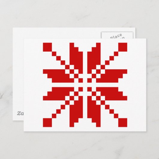 Xmas Snowflake-kerstpatroon Feestdagenkaart (Voorkant / Achterkant)