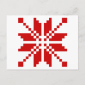 Xmas Snowflake-kerstpatroon Feestdagenkaart (Voorkant)