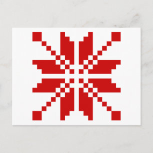 Xmas Snowflake-kerstpatroon Feestdagenkaart