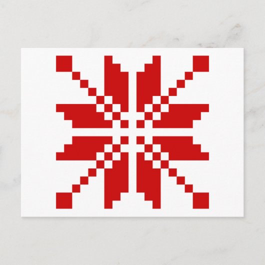Xmas Snowflake-kerstpatroon Feestdagenkaart (Voorkant)