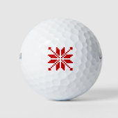 Xmas Snowflake-kerstpatroon Golfballen (Voorkant)
