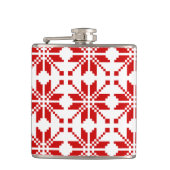 Xmas Snowflake-kerstpatroon Heupfles (Voorkant)