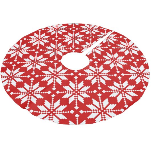 Xmas Snowflake-kerstpatroon Kerstboom Rok (Gekanteld)