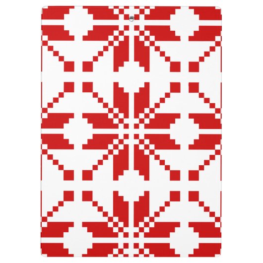 Xmas Snowflake-kerstpatroon Klembord (Achterkant)