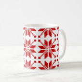 Xmas Snowflake-kerstpatroon Koffiemok (Voorkant rechts)