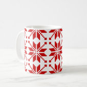 Xmas Snowflake-kerstpatroon Koffiemok (Voorkant links)