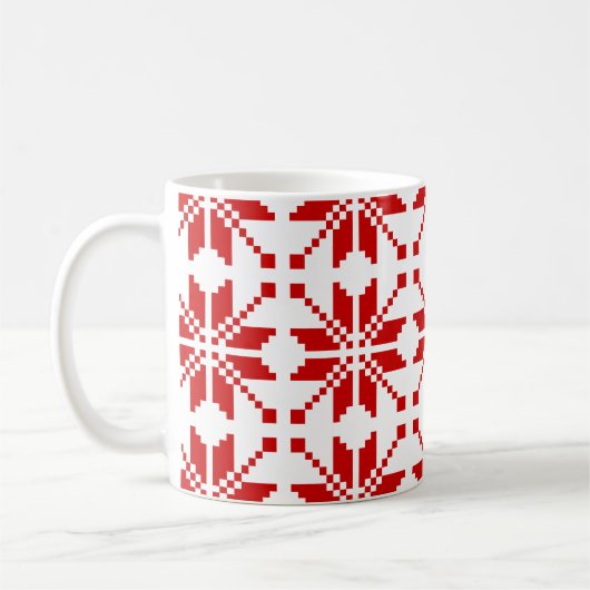 Xmas Snowflake-kerstpatroon Koffiemok (Links)