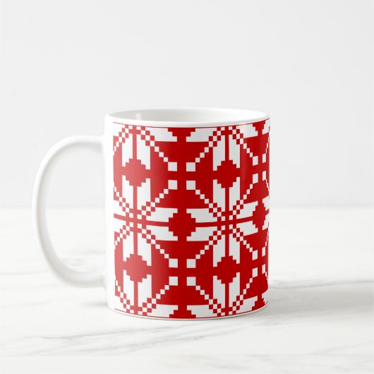 Xmas Snowflake-kerstpatroon Koffiemok (Links)