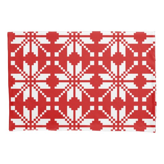 Xmas Snowflake-kerstpatroon Kussensloop (Voorkant)