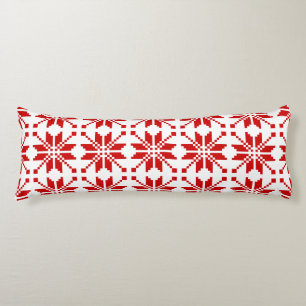 Xmas Snowflake-kerstpatroon Lichaamskussen