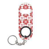 Xmas Snowflake-kerstpatroon Mini Flessenopener (Voorkant)