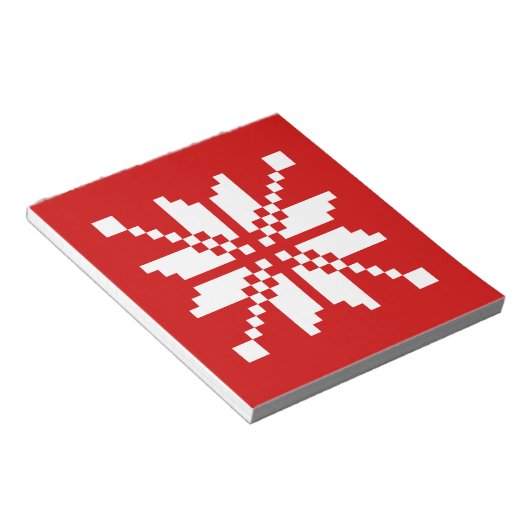 Xmas Snowflake-kerstpatroon Notitieblok (Schuin)